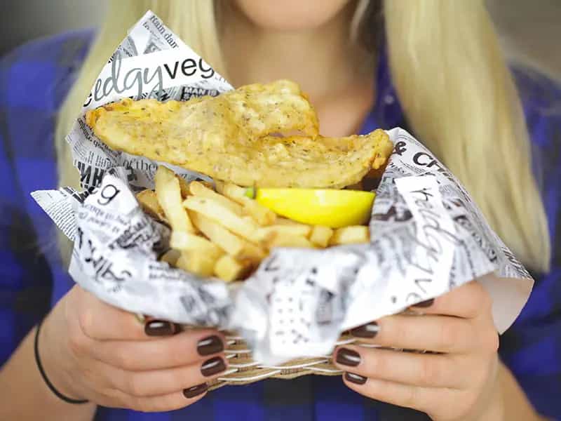 vegan fish and chips take away